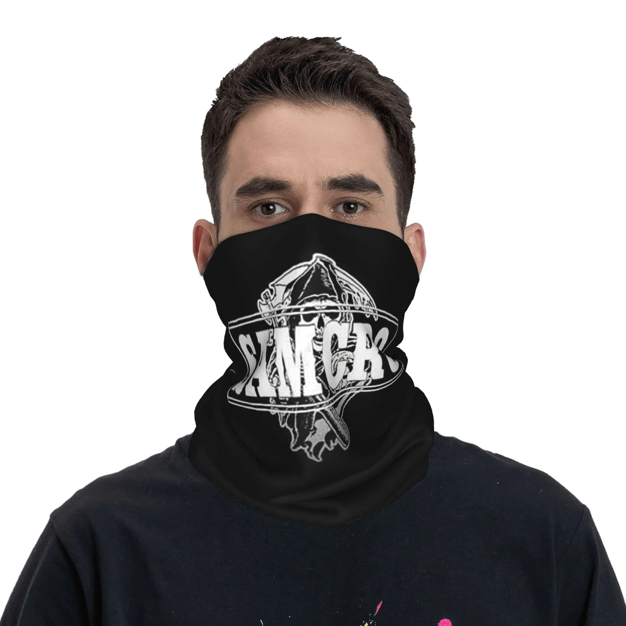 SAMCRO Bandana Neck Gaiter Maschera stampata con sciarpa, maschera per il viso, ciclismo, unisex, per adulti, per tutte le stagioni