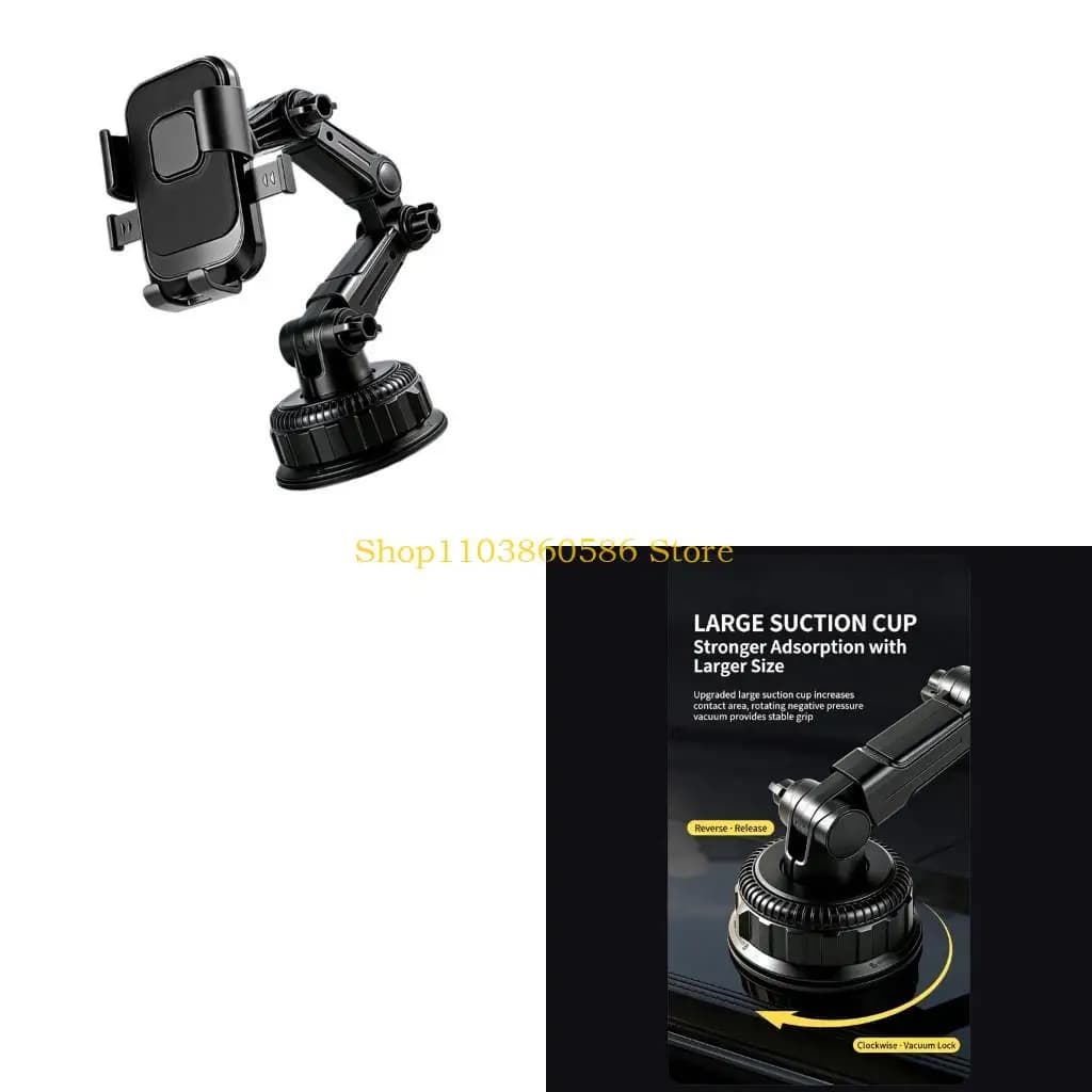 242A Universal Clip Car Phone Mount With 360 Rotation Cellphone Holder For 4-7Inch Smartphones Mobile Decvice