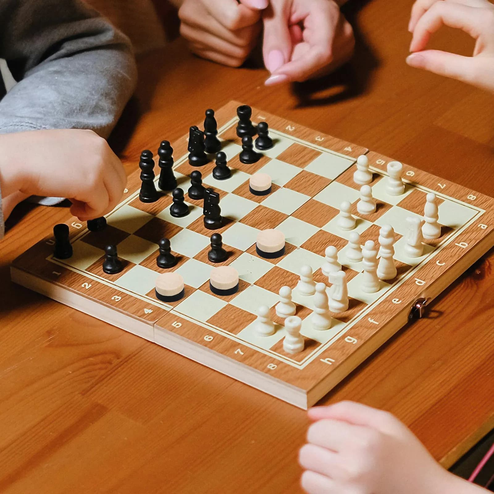 30 Pezzi in Legno per Scacchi, Dama e Backgammon - Accessori di Ricambio Professionali