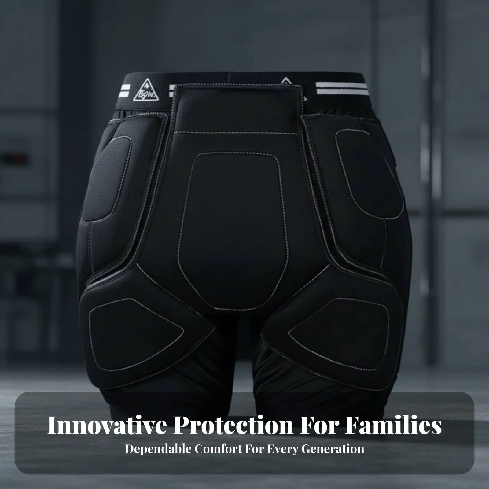 Set di protezioni per pelvi e ginocchia da sci, pantaloni ammortizzanti, unisex, da indossare sotto i vestiti, per bambini e adulti