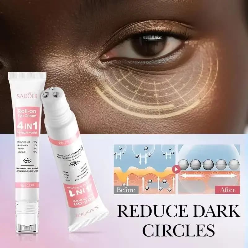 SADOER Cream Contour Eyes Roll-on 4in1 Hydrating Anti Eyewear Anti Bags Scratching Nutrient Serum for Eyes Skin Care