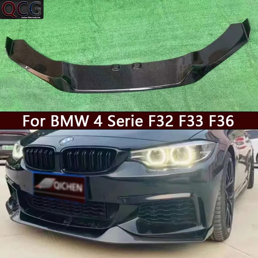 For BMW 4 Serie F32 F33 F36 425 430 carbon fiber car front bumper lip front lip diffuser front chin spoiler Mad Style body kit