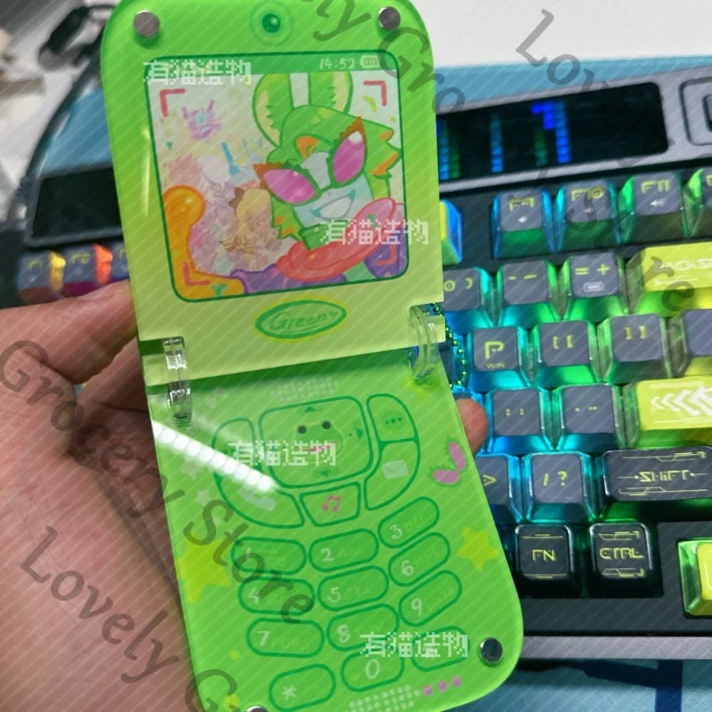 Anime The Dancing King Cosplay Portachiavi per smartphone in acrilico Portachiavi per telefono a conchiglia Modello Widget Pendenti Accessori Regalo per i fan