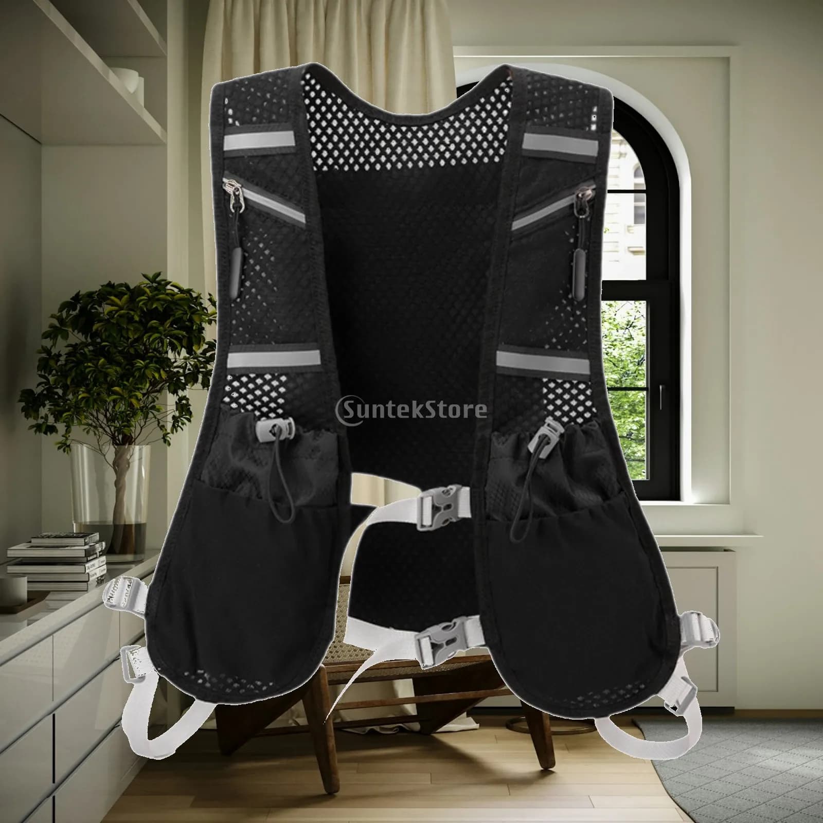 Running Vest Backpack Vest Bag Sport Bag Oxford Cloth Nylon Polyester for Men Women Practical Vest Pack for Climbing Hiking