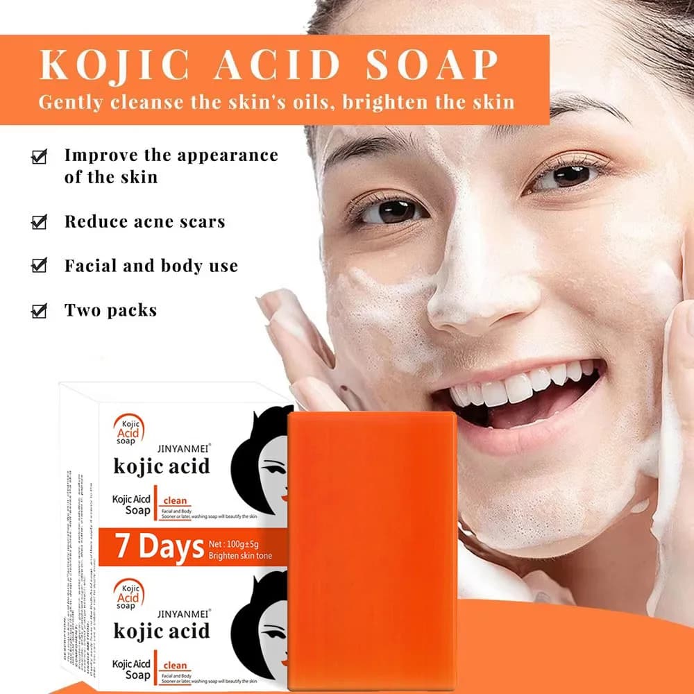 Hand-made whitening soap Skin care Deep clean Moisturizing detergent Essential tempered soap Lights skin Cogic acid soap