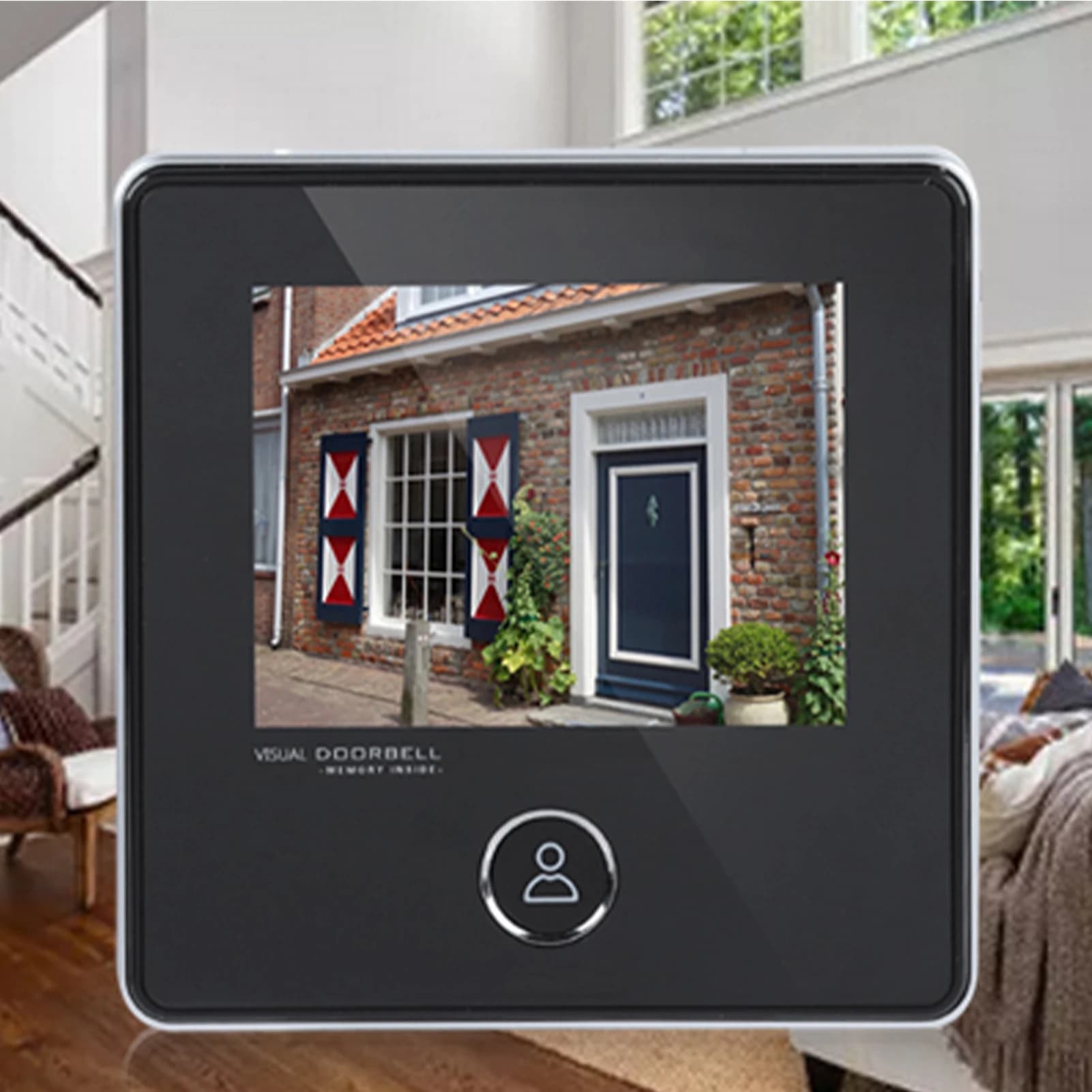 Telecamera per porta Spioncino Videocamera per porta Spioncino di sicurezza Telecamera per campanello da 0,3 MP Visione notturna per scattare foto Spioncino per porta Monitor LCD