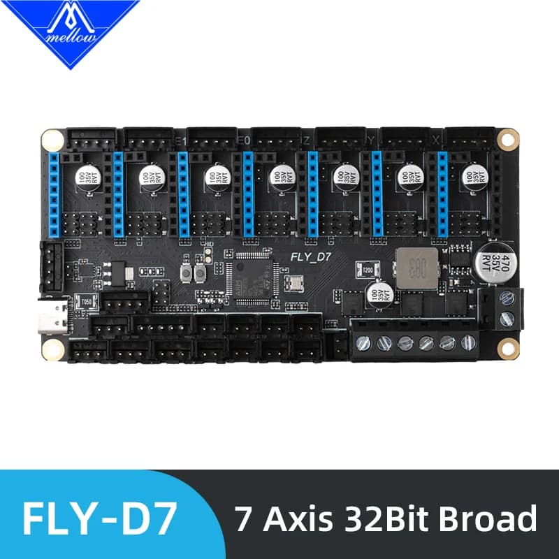 Mellow 7 Axis FLY D7 Klipper Board Parti della stampante 3D per stampante 3D a basso costo Mainboard Progetti fai da te Voron 2.4 Trident 0.1 Ender3