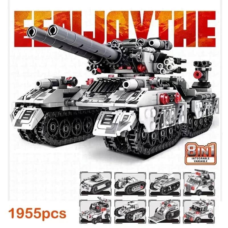 2026 WW2 Veicolo Militare Carro Armato 8in1 Aereo Camion Modello Building Blocks Mattoni FAI DA TE Per Bambini Giocattoli di Costruzione Regali per I Ragazzi Adulti