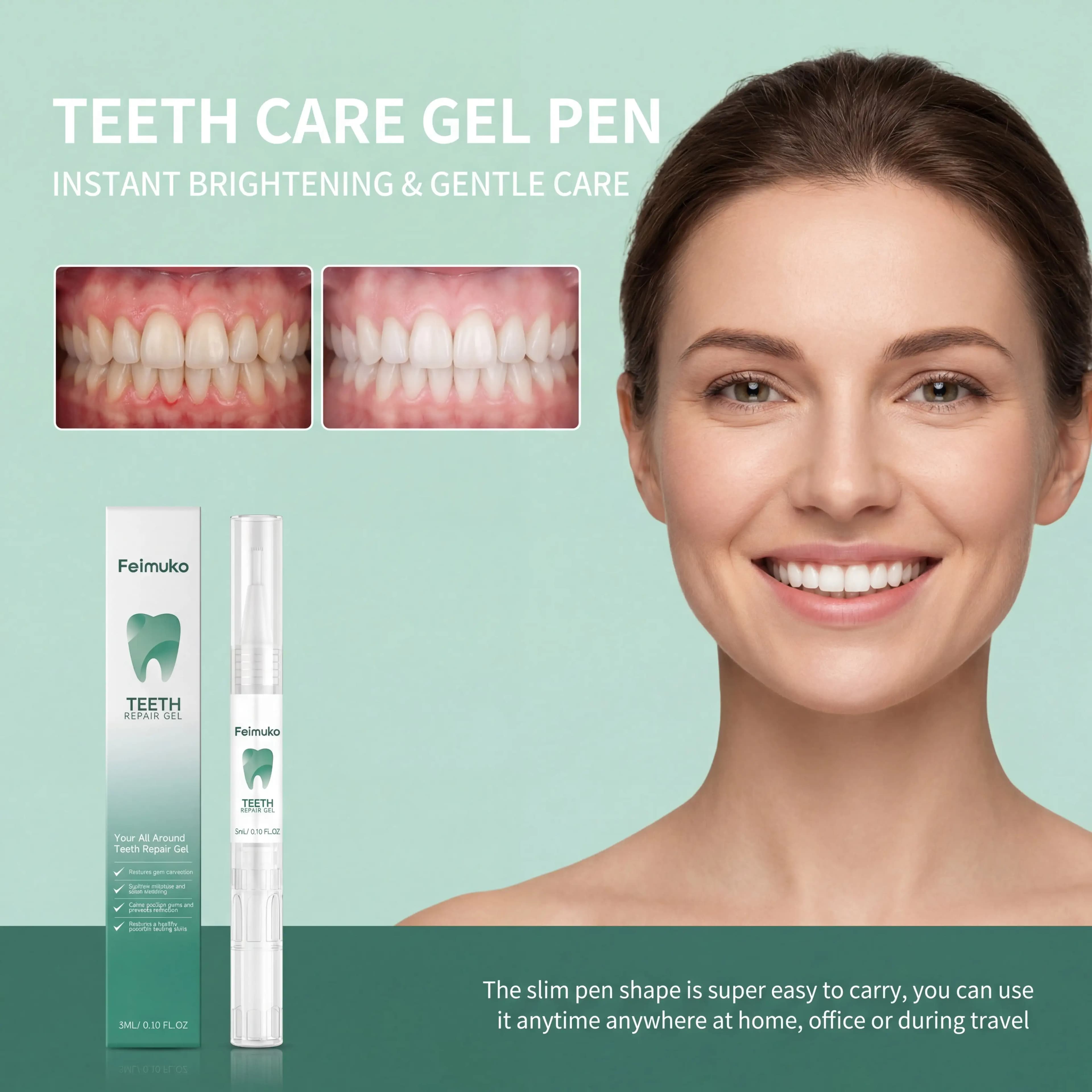 1/2/3/4/5/8/10Pcs Mild Teeth Care Gel Pen Soothing Gum Comfort Moisturizer Oral Hygiene Refreshing Smile Support Pack For Travel