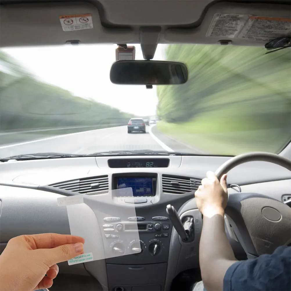 12 Pezzi Nastro Biadesivo Trasparente per Auto, Supporto Adesivo Statico Resistente al Calore per Dash Cam e Parabrezza