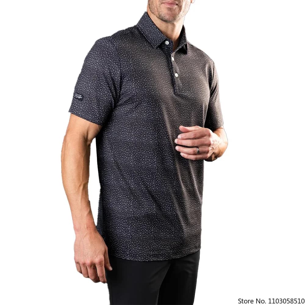 Polo estiva da uomo Camicia da golf da corsa a maniche corte Top da lavoro T-shirt traspirante ad asciugatura rapida Maglia da tennis da calcio