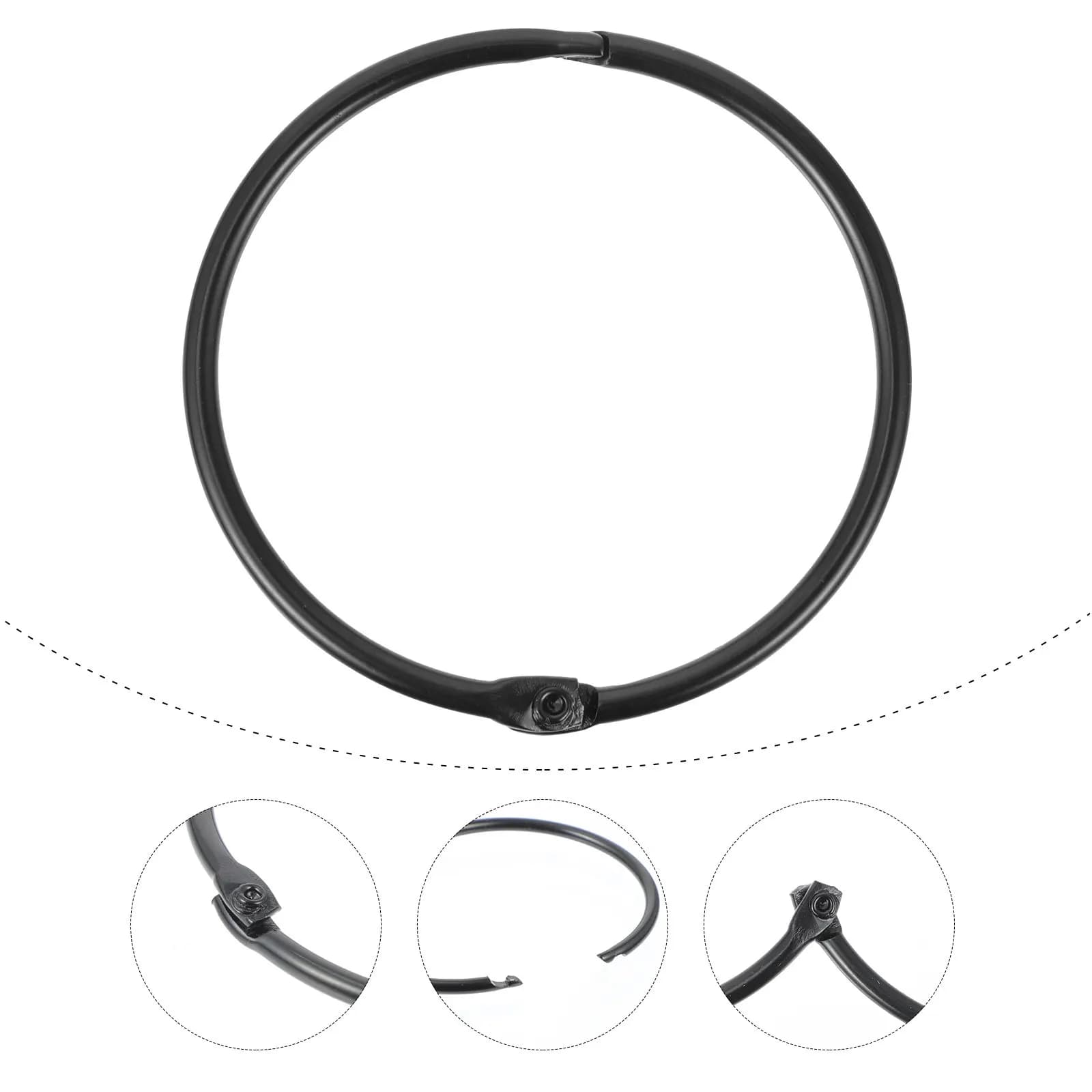 12Pcs Metal Circular Curtain Hanging Rings Iron Resistant Round Curtain Rings for Shower Rods Window Drapes Hooks Accessories