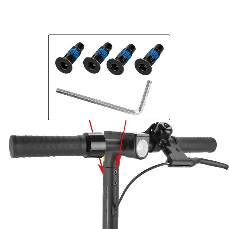 Scooter elettrico Set di viti Kit di viti di montaggio con chiave per Xiaomi M365 Ninebot Max G30 ES Forcella anteriore Tubo da palo per parte di base