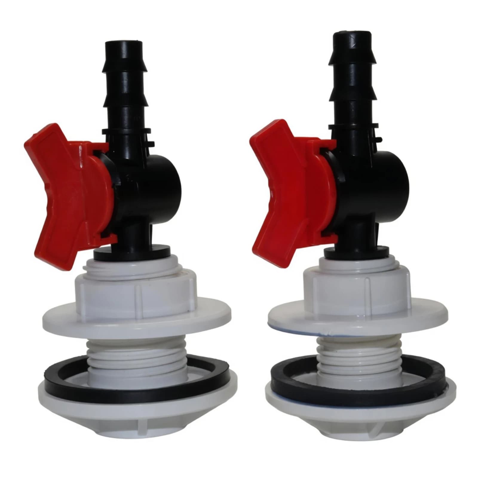 Kit 2 Pieces for Garden Irrigation, IBC 3/4''' 1/2''' IBC Connection Valve with Plate Flange and External Thread for Pipes
