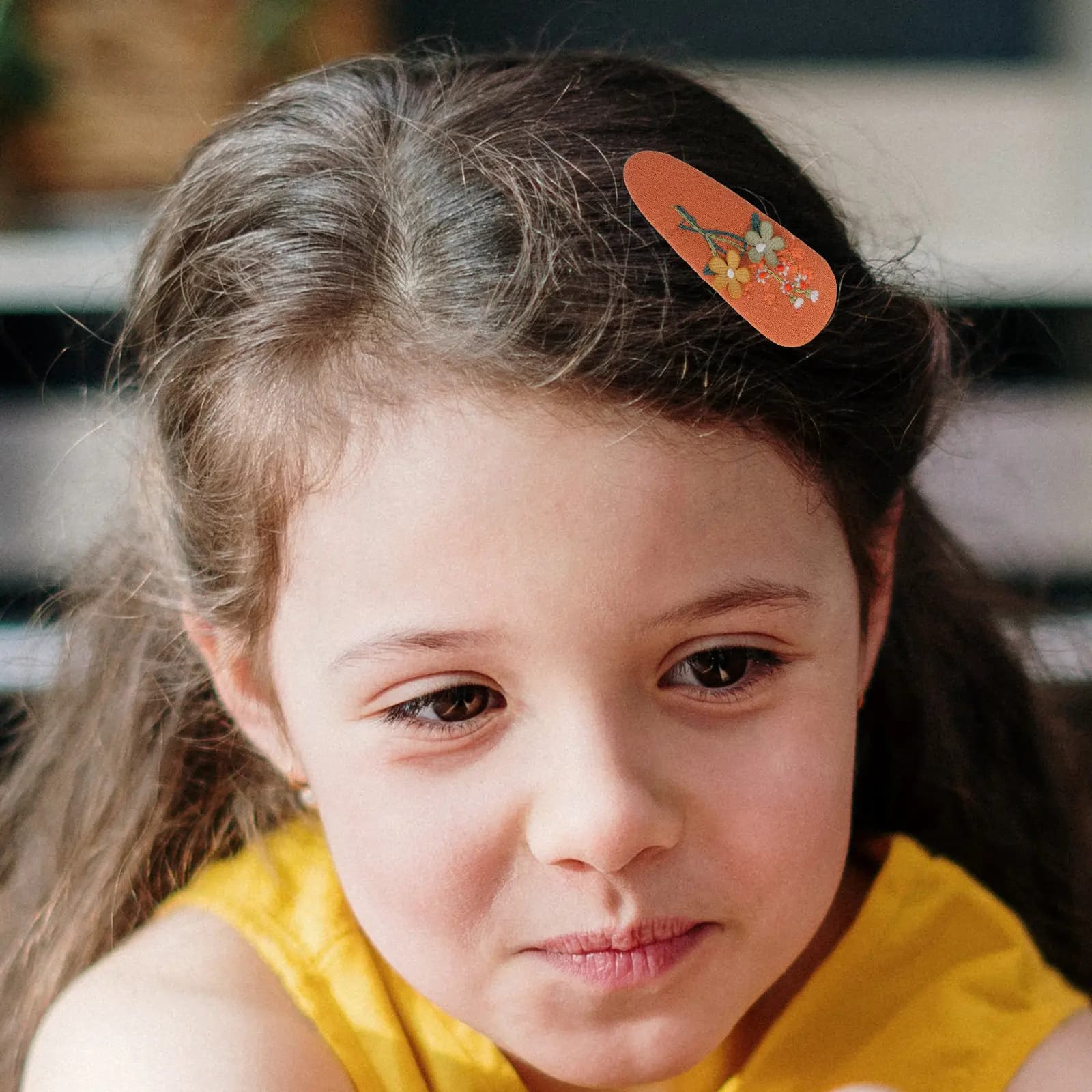 2Pairs Adorable Fabric Hair Clips for Girls Skin Friendly Comfortable Snap Barrettes Kids Hair Accessories Ages 4-8 Dance Daily