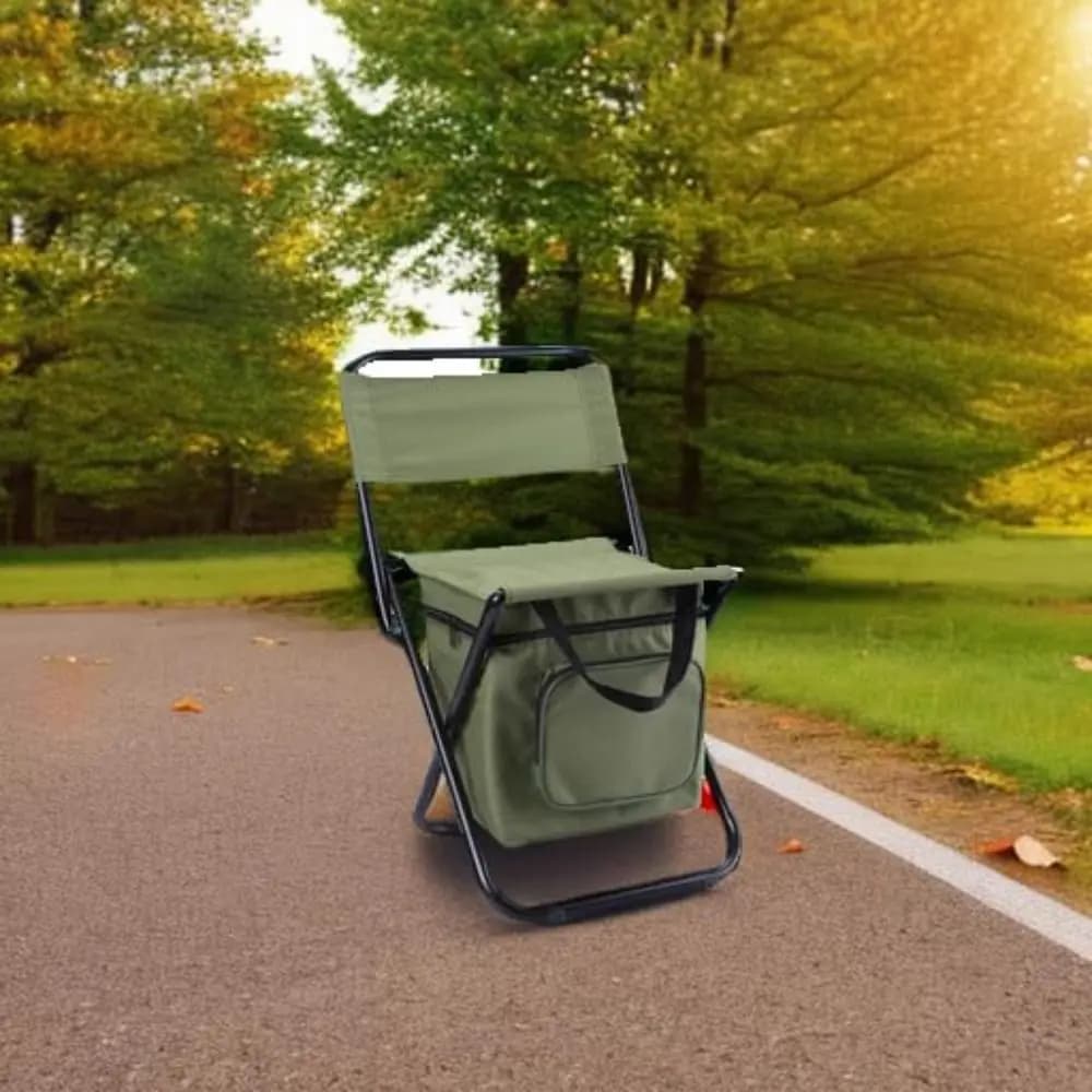 with Storage Bag Foldable Fishing Chair Wear-resistant Expandable Camping Chair Stainless Steel Easy To Carry Folding Chair