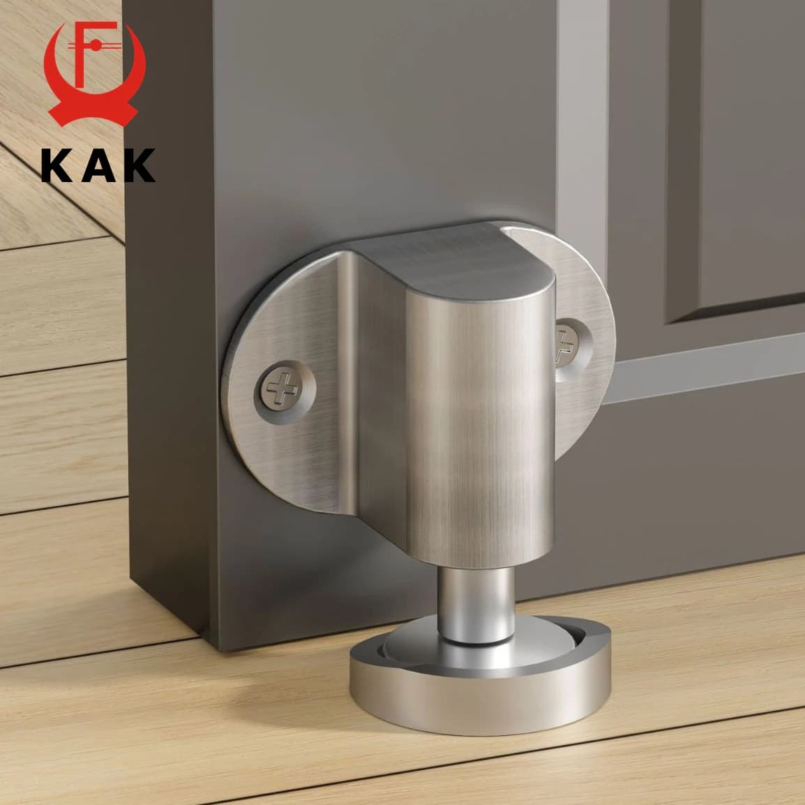 KAK fermaporta magnetico regolabile supporto per porta nascosto in lega di zinco senza chiodi protezione da parete anticollisione Hardware per porta di arresto