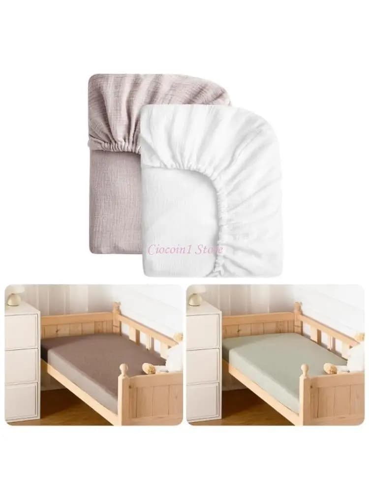 Y1UB Set 2/3 pieces Elastic sheet for baby cot Sheet with corners for newborn baby protective case