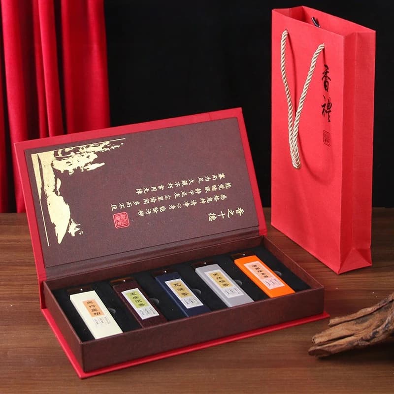 Bastoncini d'Incenso Naturale Agilawood in Confezione Regalo per Tempio, Studio, Meditazione, Calma la Mente, Favorisce il Sonno