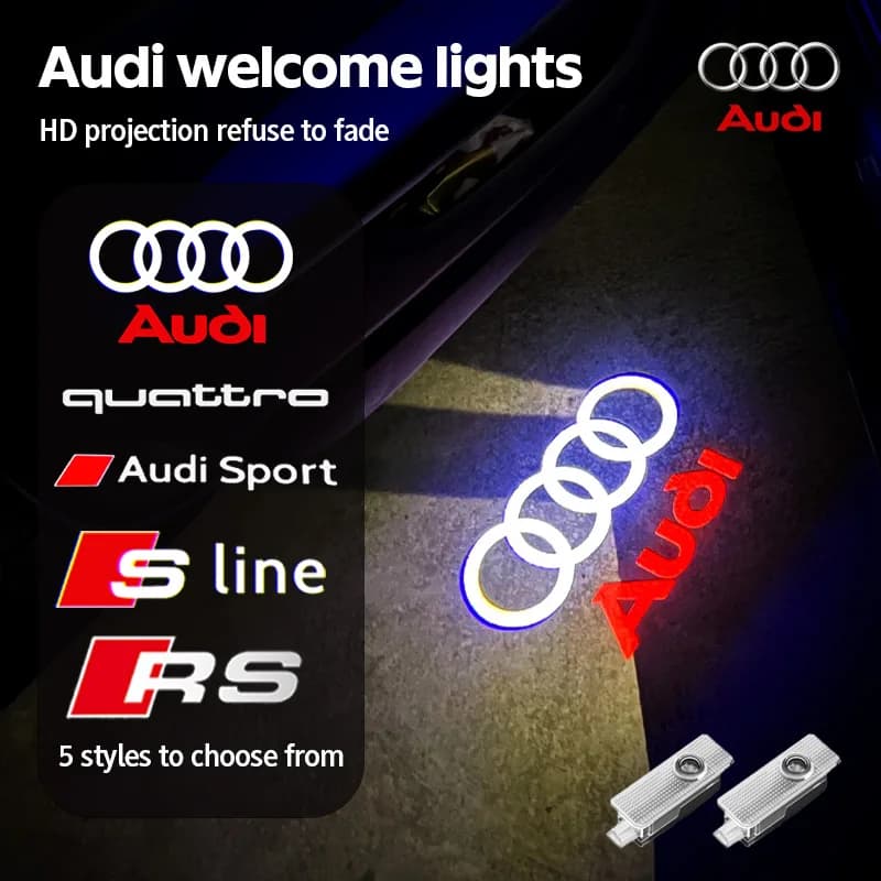 Led logo Porta Auto Luce di Benvenuto Per Audi A4 B5 B6 B7 B8 B9 A1 A3 8V 8P 8L A6 C5 C6 C7 A5 A7 A8 Q3 Q5 Q7 TT S3 S6 Sline Quattro