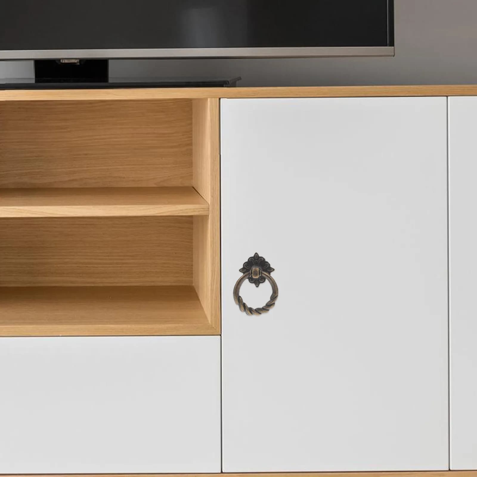 6 Pezzi Maniglie a Quadrato in Lega di Zinco con Diamanti, Stile Vintage, per Cassettiere, Porte di Armadi e Scatole Portagioie