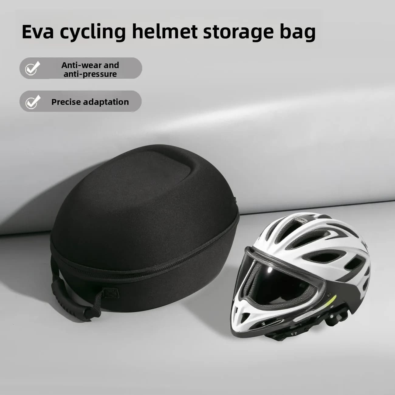 Large Capacity Ellipse EVAHelmet Bag Shockproof Hard Shell Travel Case Bike Helmet Portable Handheld Carrier Cycling Motorcycle