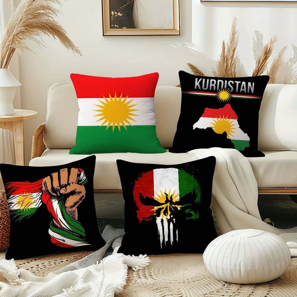 Flag of Kurdistan cushion cover Pillow Cover Decoration Room Home Sofa living Office Car Nordic Simplicity