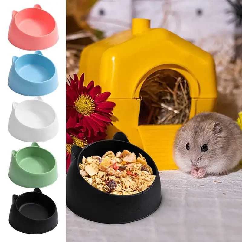 Ciotola per l'alimentazione dei criceti, ciotola per cibo e acqua per criceti, conigli e porcellini d'India, mangiatoia per piccoli animali domestici