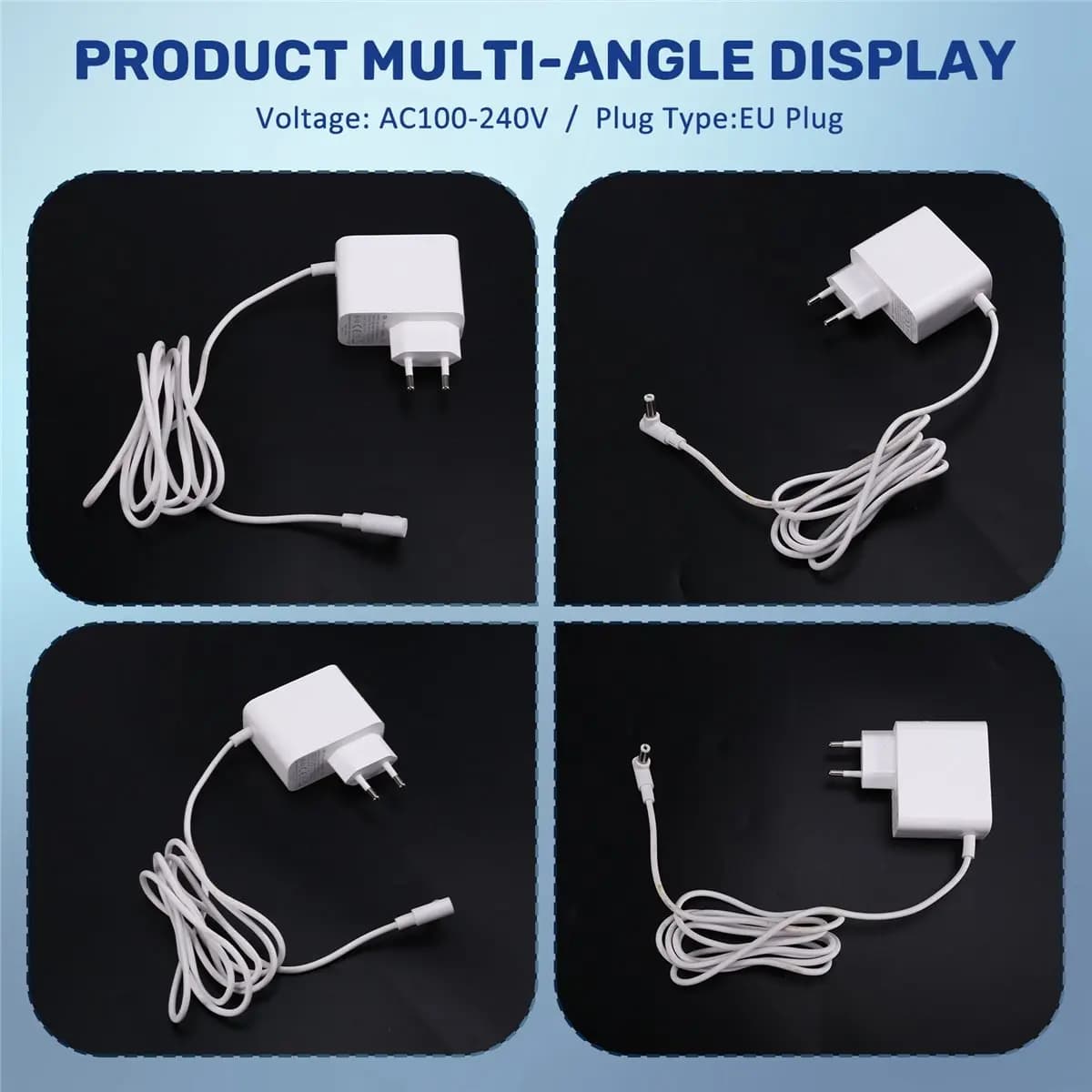 (ABZD) For Xiaomi C203, for Xiaomi G20 Lite, for Mijia Cordless Vacuum Cleaner Lite (MJWXCQ03DY) EU Adapter Charger