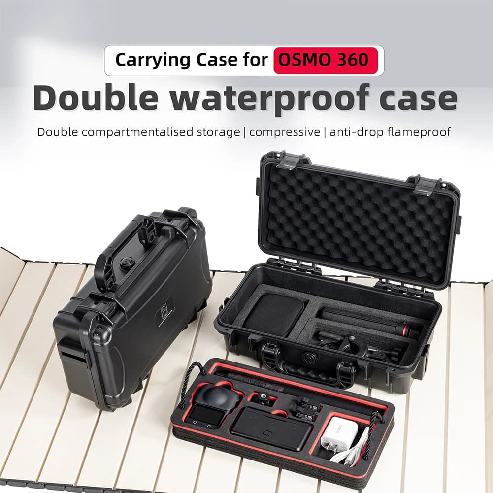 Custodia da viaggio per DJI OSMO 360 Custodia per fotocamera panoramica Scatola di sicurezza a prova di esplosione Scatola protettiva impermeabile