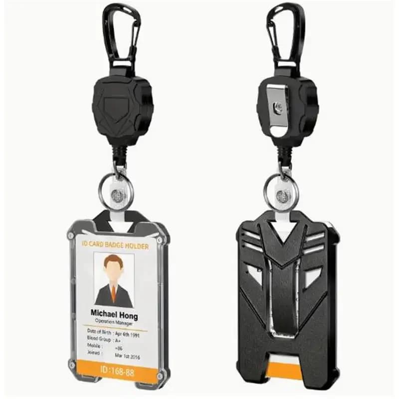 1/2PCS Badge Reel Clip Credit Card Cover Bus Card Cover Housing Retractable badge holder Clip for badge Durable ID holder