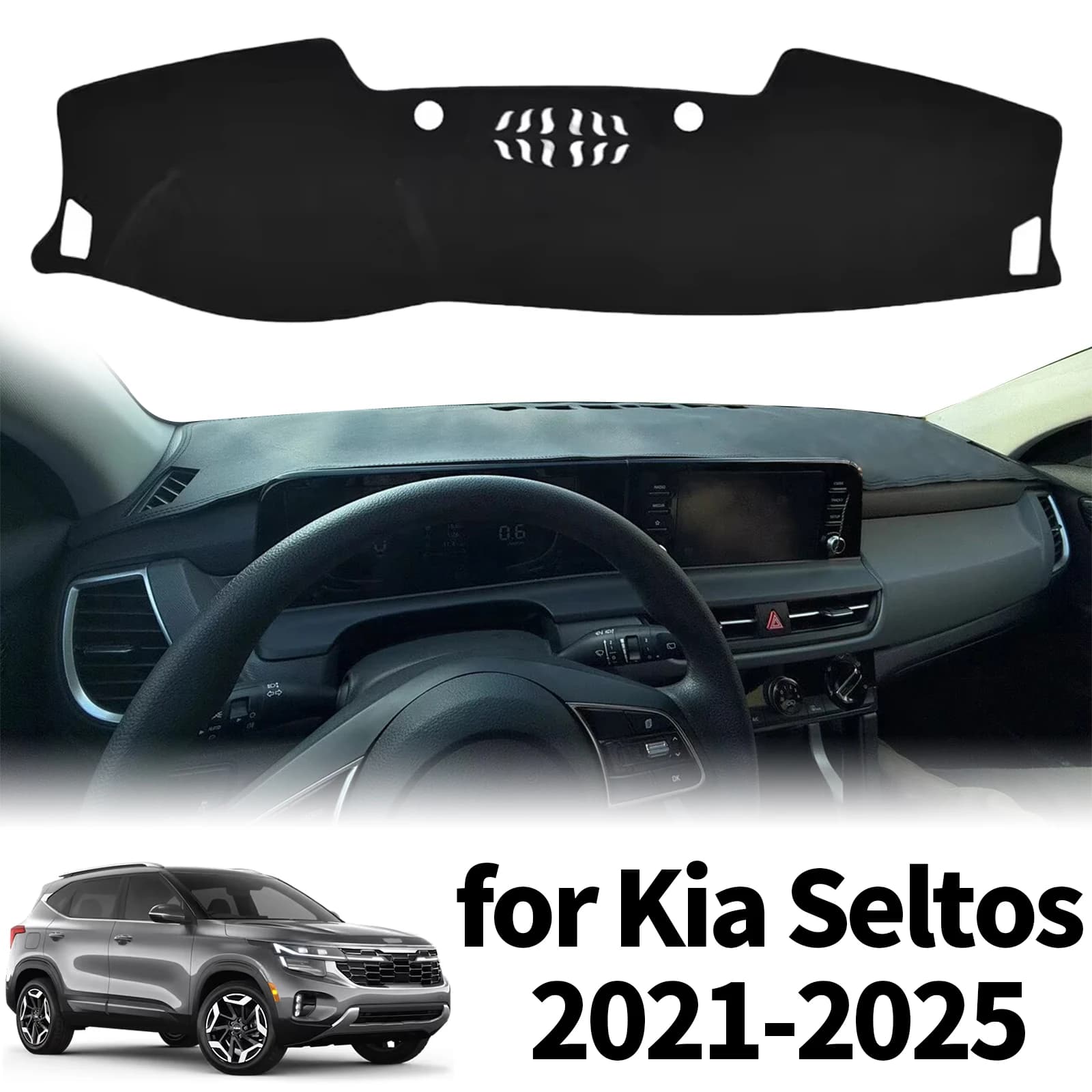fit for Kia Seltos KX3 2021 2022 2023 2024 2025 Car Dashmat Dashboard Cover Pad Protective Carpet Accessories DashMat Sunshade