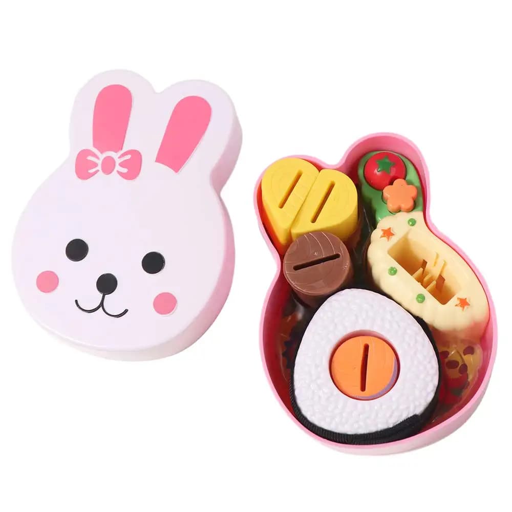 Novità: Scatola Pranzo a Forma di Coniglio per Gioco di Ruolo, Educazione Precoce, Simulazione Kawaii per Casa delle Bambole