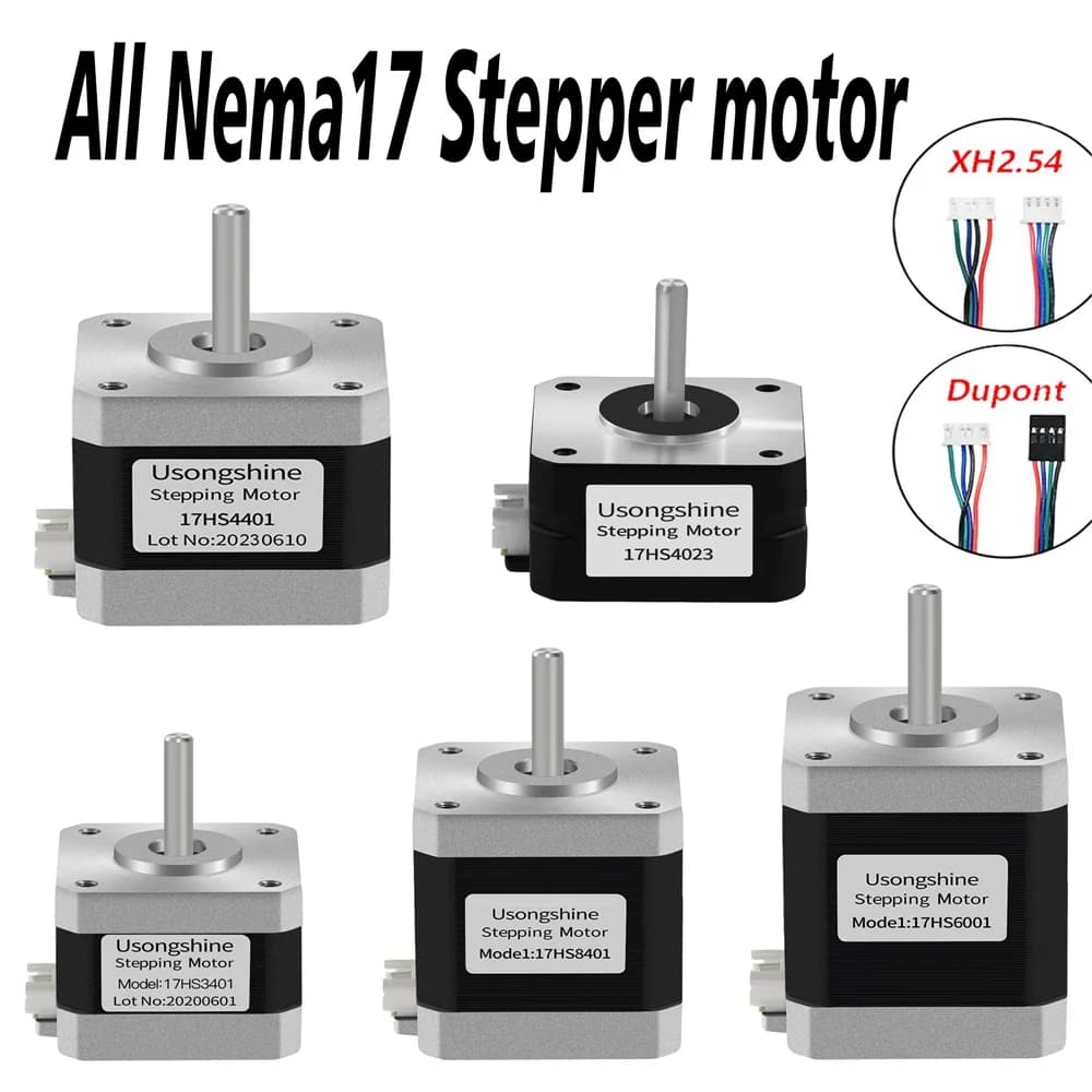 Usagengshine All Nema17 step-by-step motor 17 hs4401 42 engine 17 hs4023 motor 42bygh motor 4 lead for 3D printer engraver Laser CNC