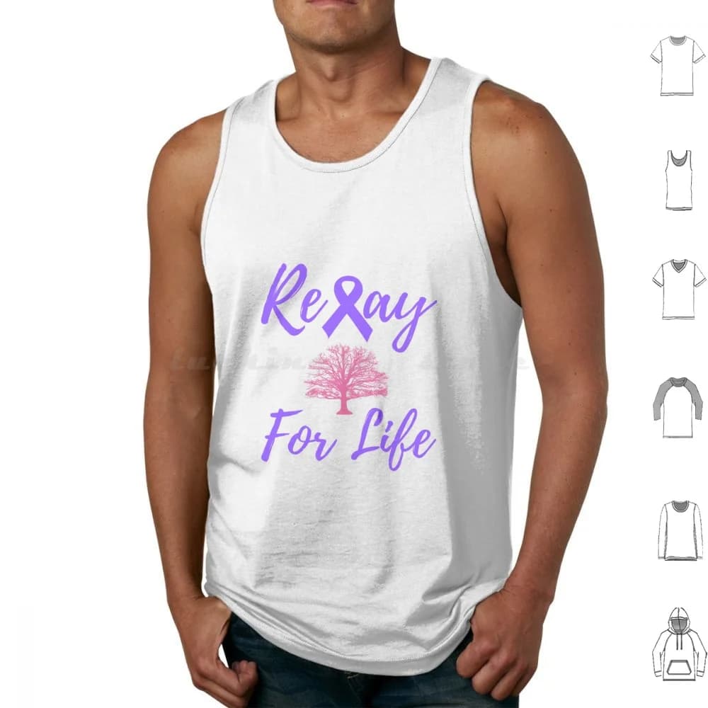 Relay For Life Tank Tops Gilet senza maniche Relay For Life Cancer