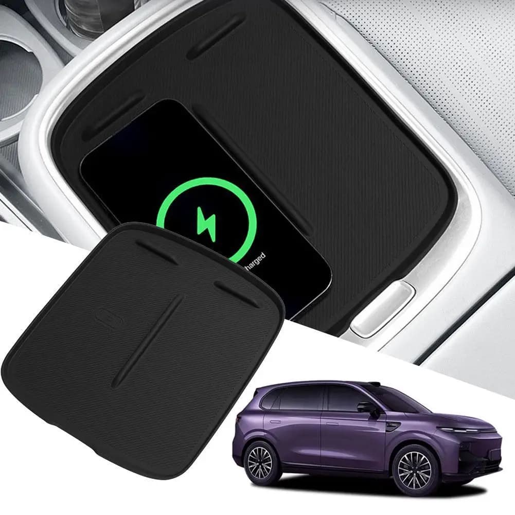 For LEAPMOTOR B10 2025 Auto Center Console Charging Pad Silicone Wireless Charger Pad Non-Slip Phone Mat Interior Accessories