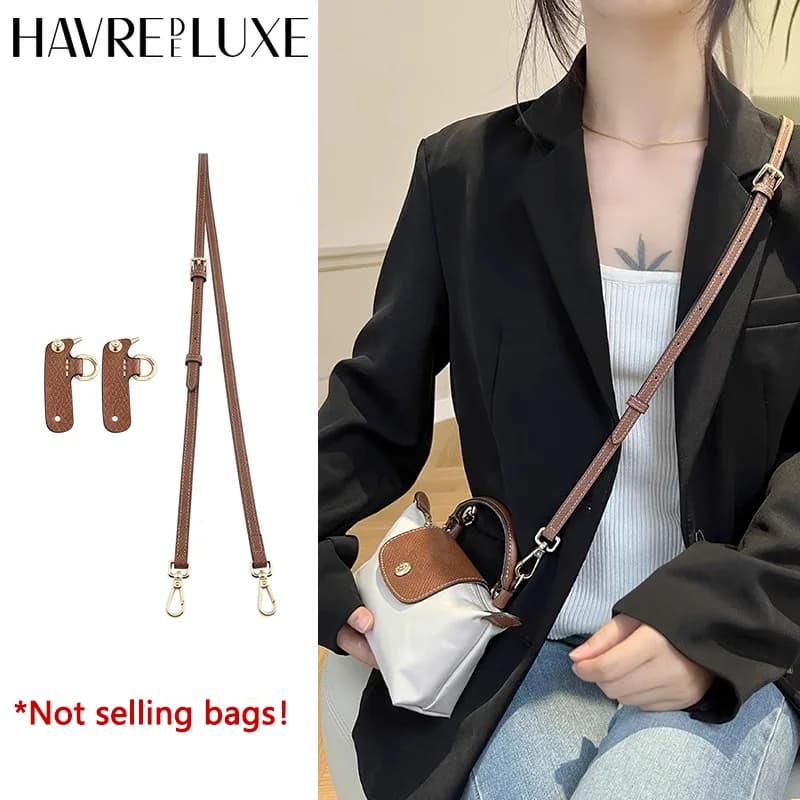 Longchamp Mini Bag Shoulder Strap Leather Spare Shoulder Strap No Accessories For Bag With Punching Change