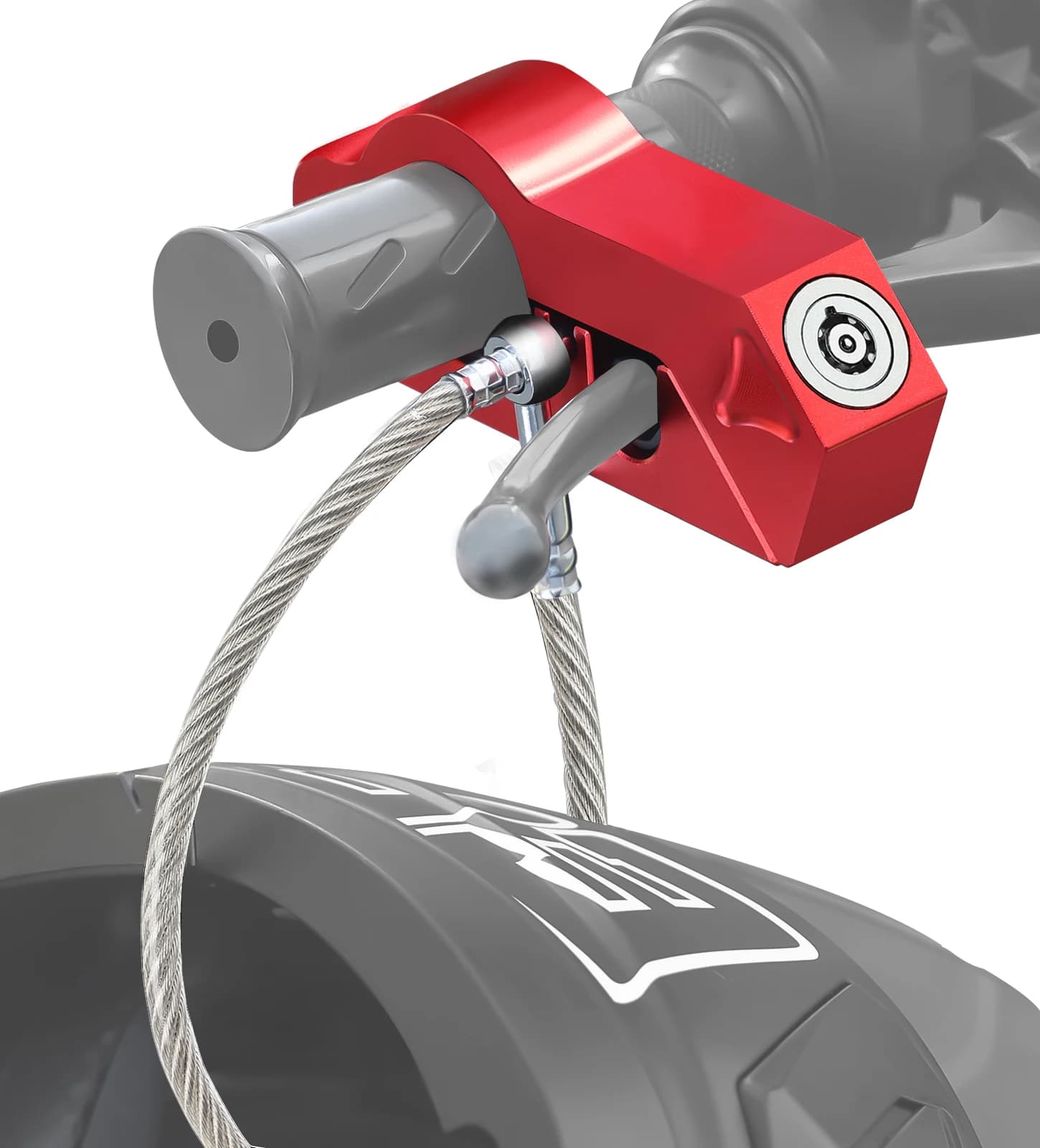 Motorcycle Handlebar Lock Motorcycle Helmet Lock Brake Lock Anti-theft Handle Lock Combo Bicycle Safety Equipment Adjustable