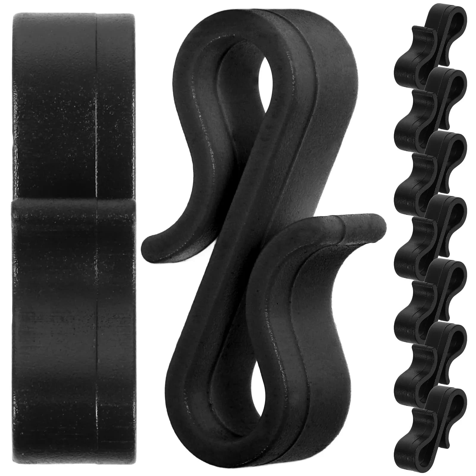 50 Pezzi Ganci per Grondaie a Forma di S in Plastica Resistente alle Intemperie, Clip per Luci Natalizie, Decorazioni Festive, Ganci per Appendere Luci a Stringa