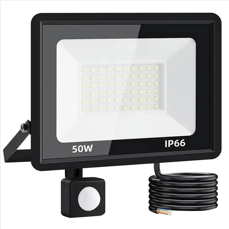 A95I-LED Proiettore 50W Faretto da esterno con sensore di movimento Lampada rilevatore Spina americana Lampada frontale esterna Illuminazione di messa a fuoco