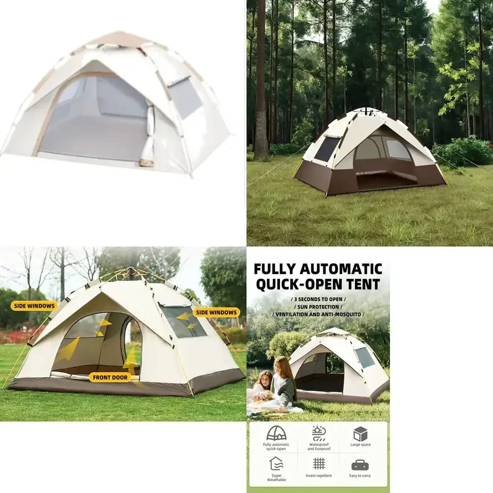 Tenda portatile da esterno per 4 persone e tende da campeggio gonfiabili per un viaggio felice