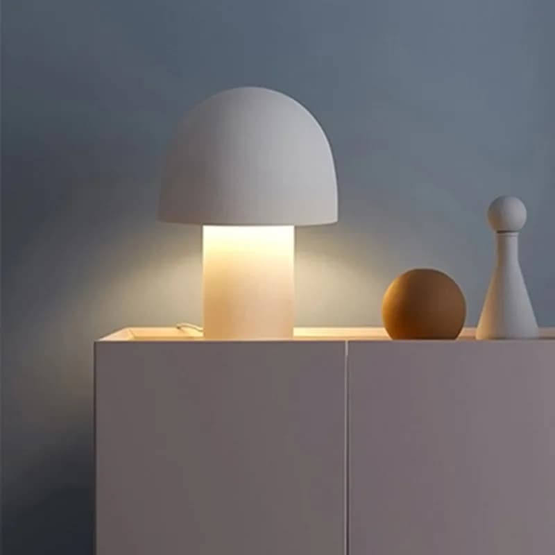 Lampada da tavolo nordica semplice a fungo bianco verde Lampade da notte soggiorno Camera da letto Comodino Studio scrivania da ufficio illuminazione Decorazioni per la casa