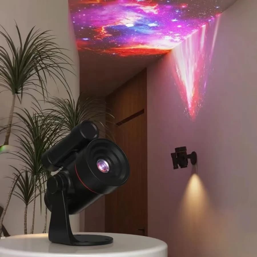 Mini telescopio proiettore di stelle portatile ricaricabile, proiettore planetario HD a LED, luce notturna a stella rotante per camera da letto, idea regalo