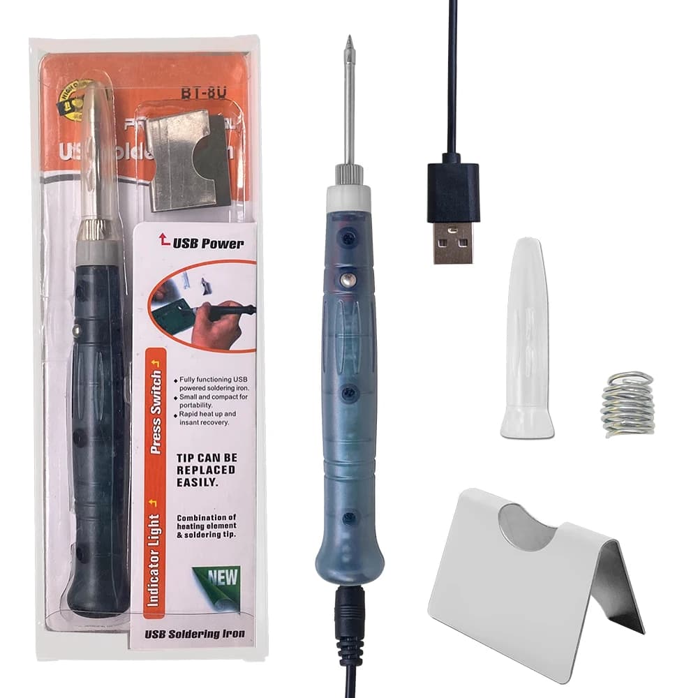 Saldatore USB portatile Strumenti di riscaldamento elettrico professionale Indicatore di rilavorazione Maniglia della luce Pistola per saldatura Strumento di riparazione esterna