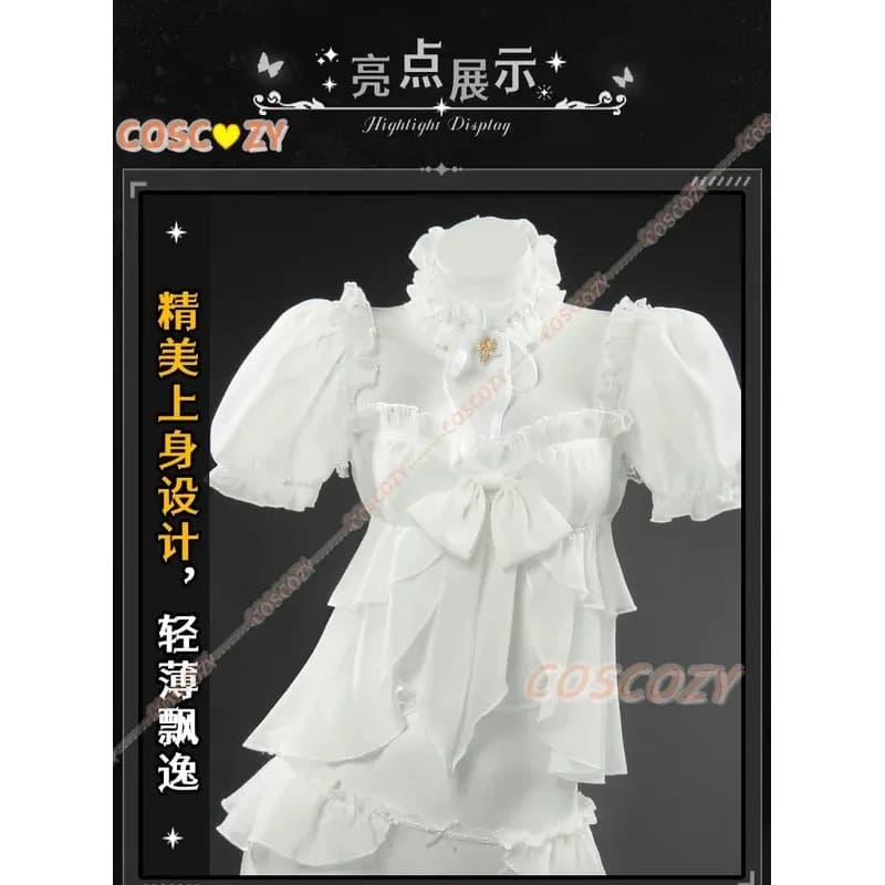 COSGame NIKKE：The Goddess of Victory Dorothy Cosplay Costume Summer White Swimsuit Shorts Wig Woman Sexy Carnival Bikini S