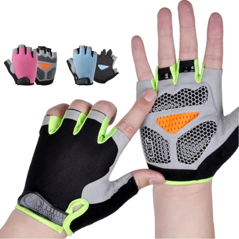 Anti-slip and Anti-slip Cycling Gloves for Men and Women, Breathable Sports Gloves Anti-shocket in half fingers for bicycle