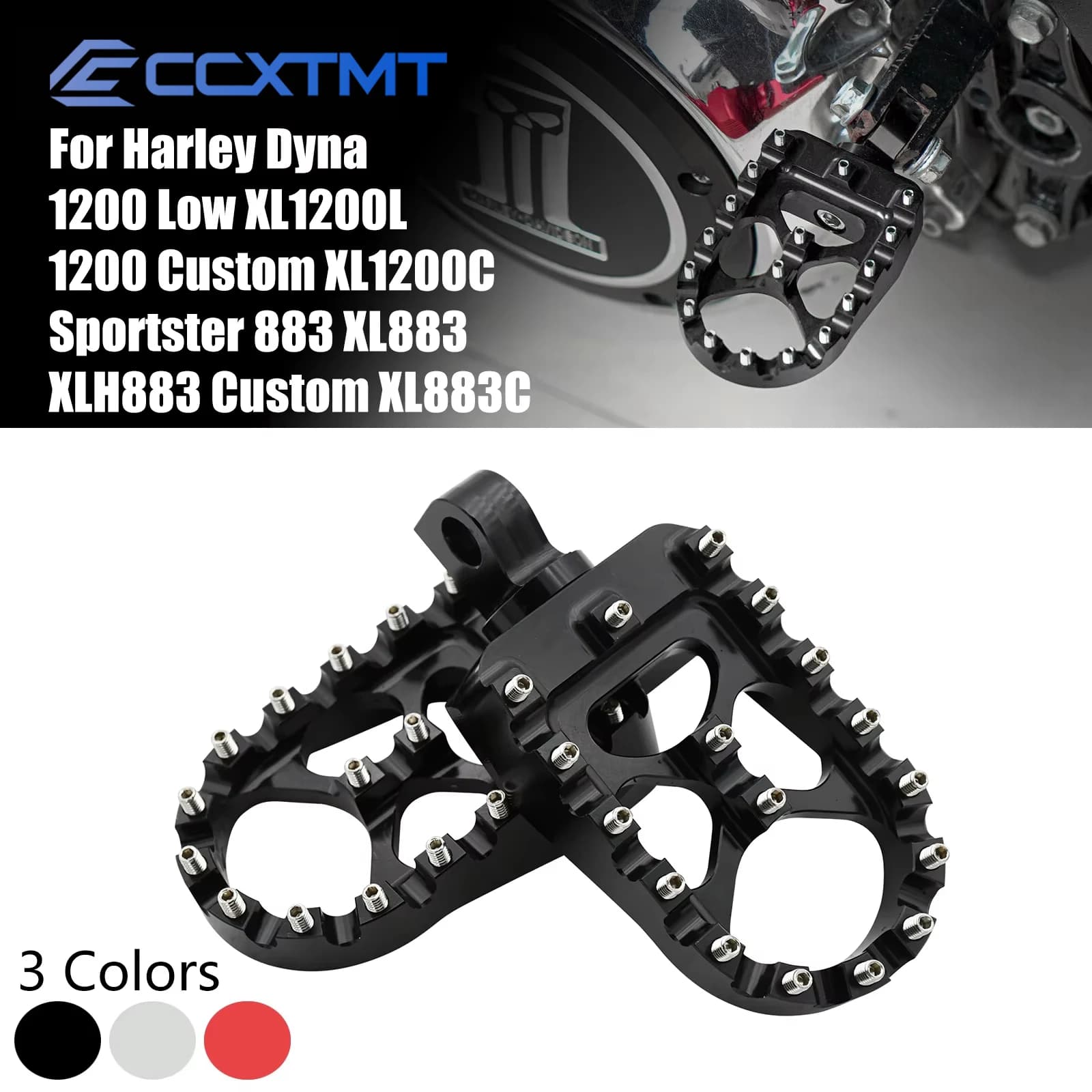 Moto CNC 360 ° pedane rotanti per Harley Dyna Sportster FLFB FLSTF FXDB ferro 883 Softail Slim FLS Standard FXST XL1200L