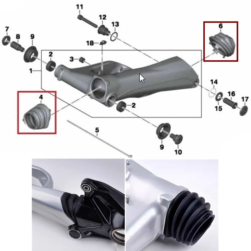 For BMW R1200 RT GS R1250 GS Adv Motorcycle Drivetrain Gaskets Seals Transmission Shaft Sleeve Boot Drive Coverfront and back