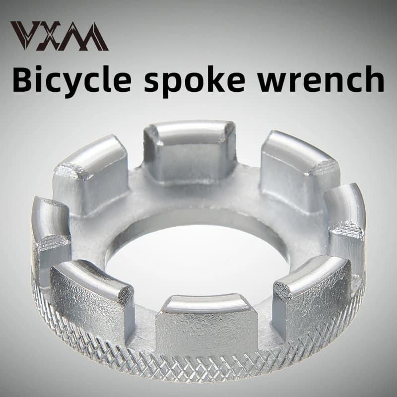 VXM Chiave per raggi per bicicletta Mountain bike Strumento per tessitura e regolazione dell'anello Chiave per filo di acciaio a 8 porte Strumenti di riparazione dell'anello in acciaio