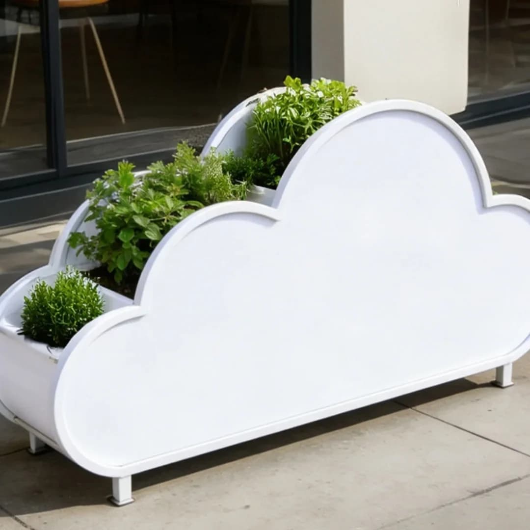 cloud modeling balcony courtyard park street outside pendulum pedestrian street planting decorative flower pot